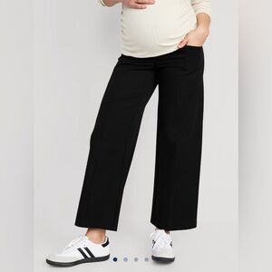 Maternity Foldover-Waist Playa Soft-Spun Wide-Leg Pants